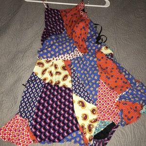 NEVER worn boutique multi-colored paisley romper